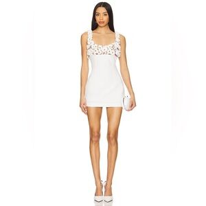 LA FUORI Frosted Chloe Mini Dress in White